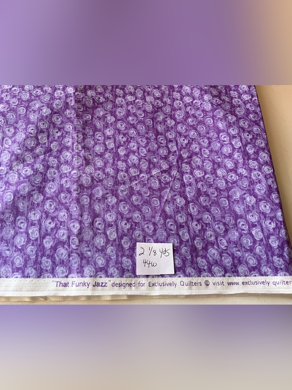 Quilting Sewing Crafts Fabric Purple Shades That Funky Jazz Exclusively Quilters